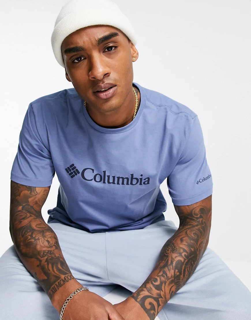 Columbia – CSC Basic – Blaues T-Shirt mit Logo günstig online kaufen