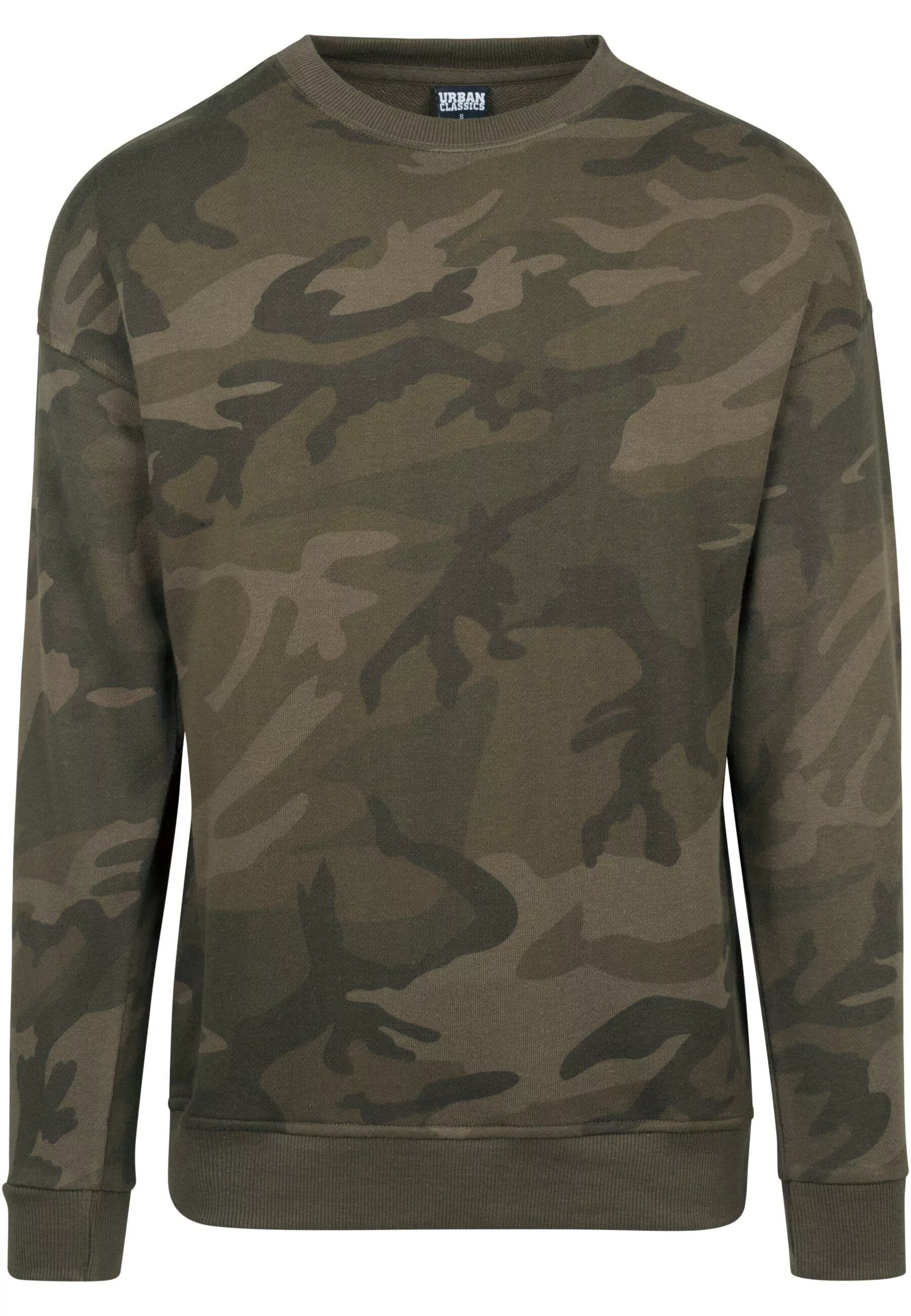 URBAN CLASSICS Rundhalspullover "Urban Classics Herren Camo Crewneck" günstig online kaufen