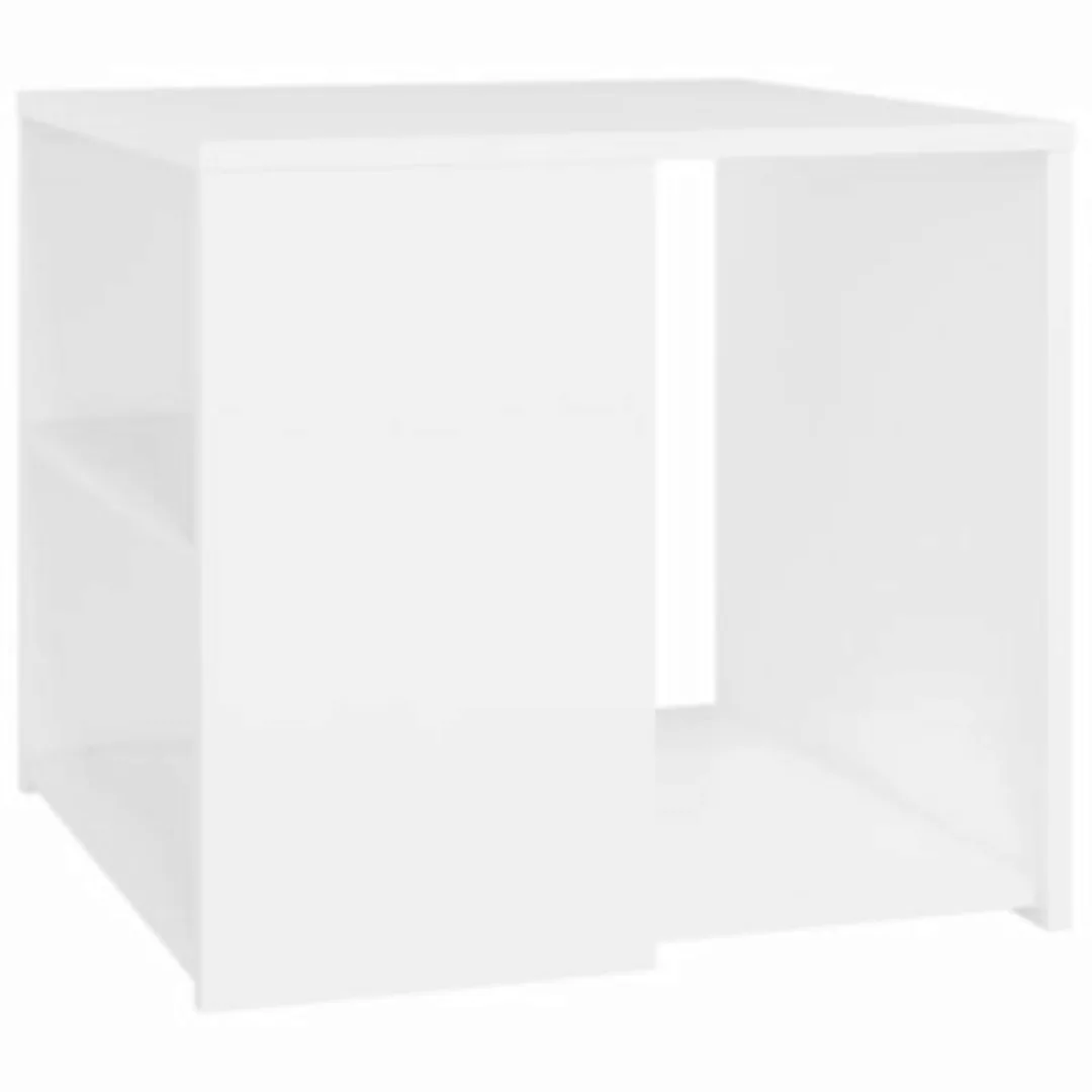 vidaXL Beistelltisch Weiß 50x50x45 cm Holzwerkstoff Couchtisch weiß günstig online kaufen