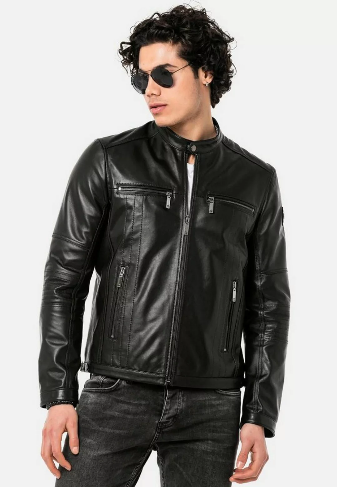 RedBridge Lederjacke "Kidderminster", im angesagten Biker-Stil günstig online kaufen