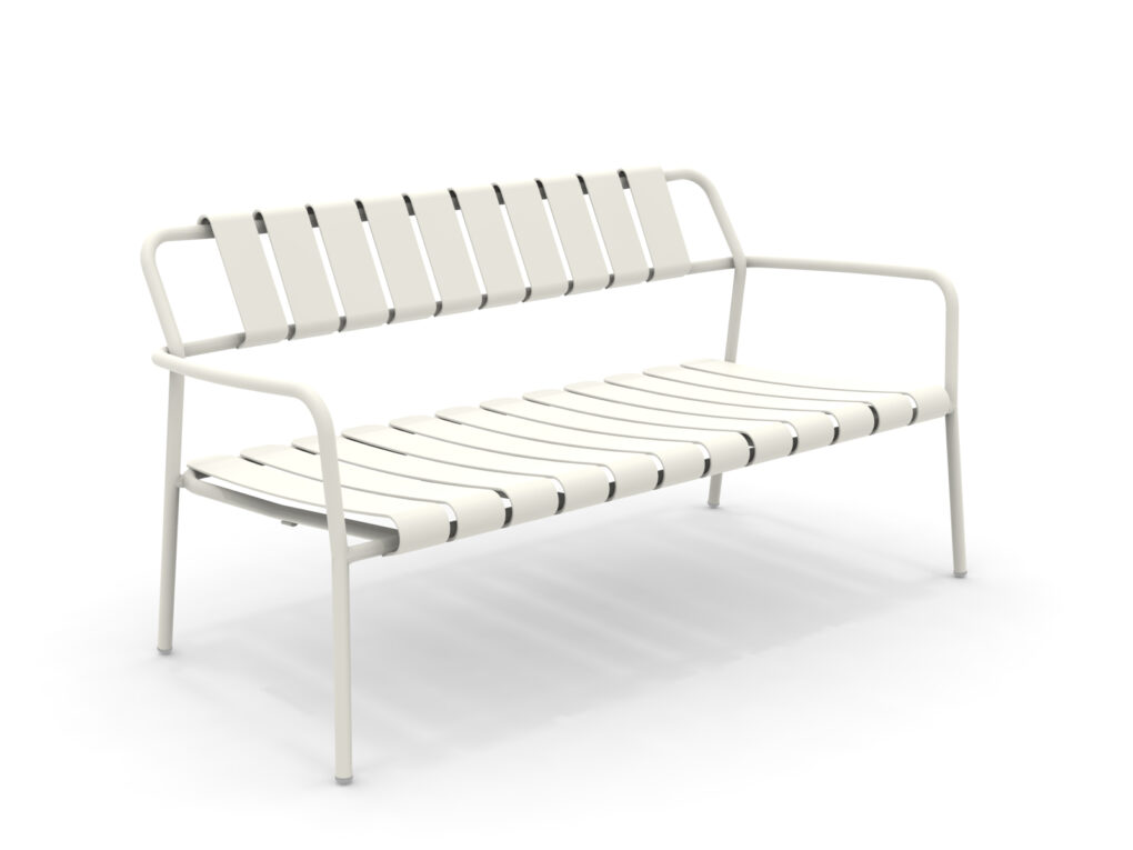 Verdea 2-Sitzer Gartenbank aus Aluminium ivory günstig online kaufen