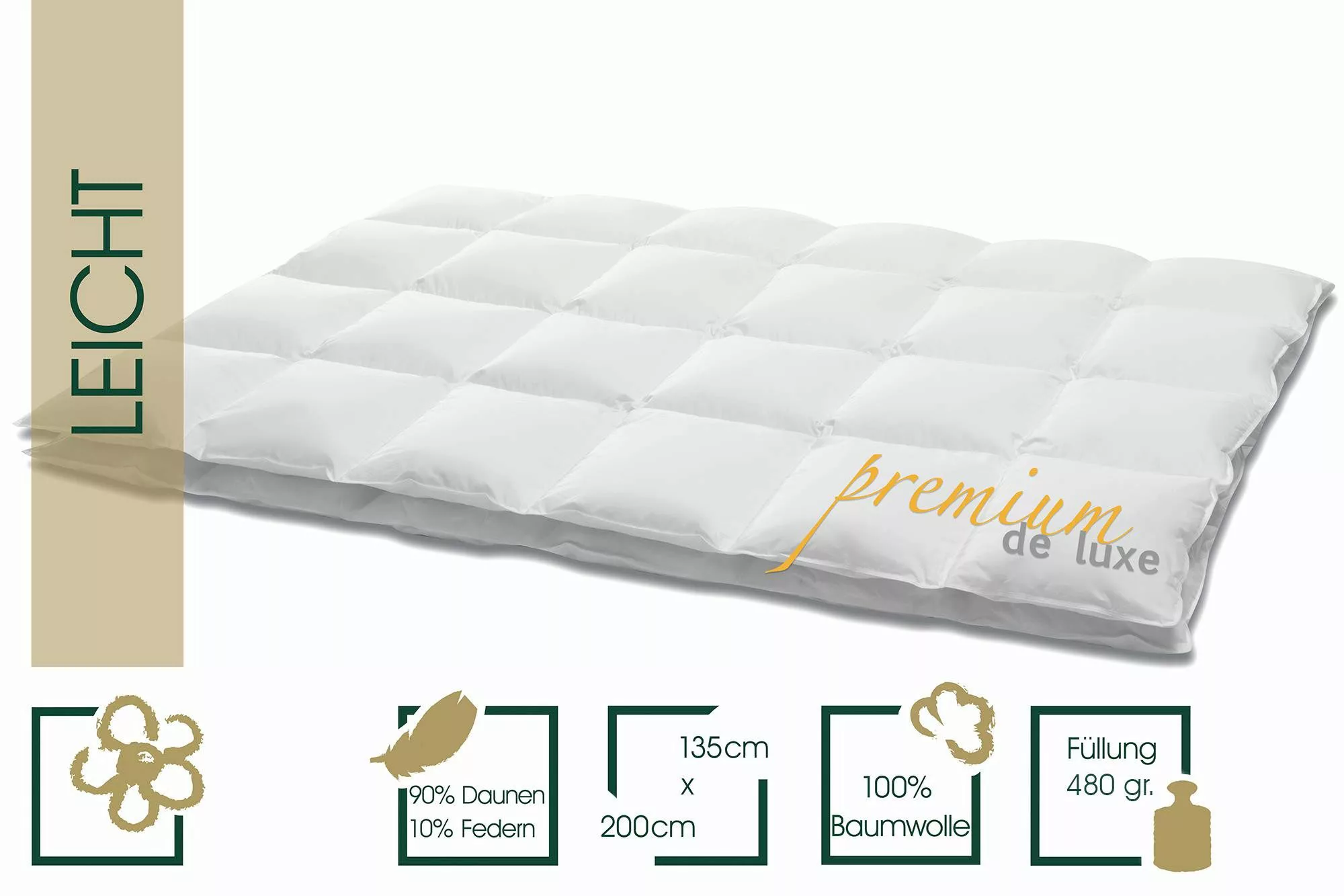 HANSKRUCHEN Daunenbettdecke Premium de Luxe, Füllung: günstig online kaufen