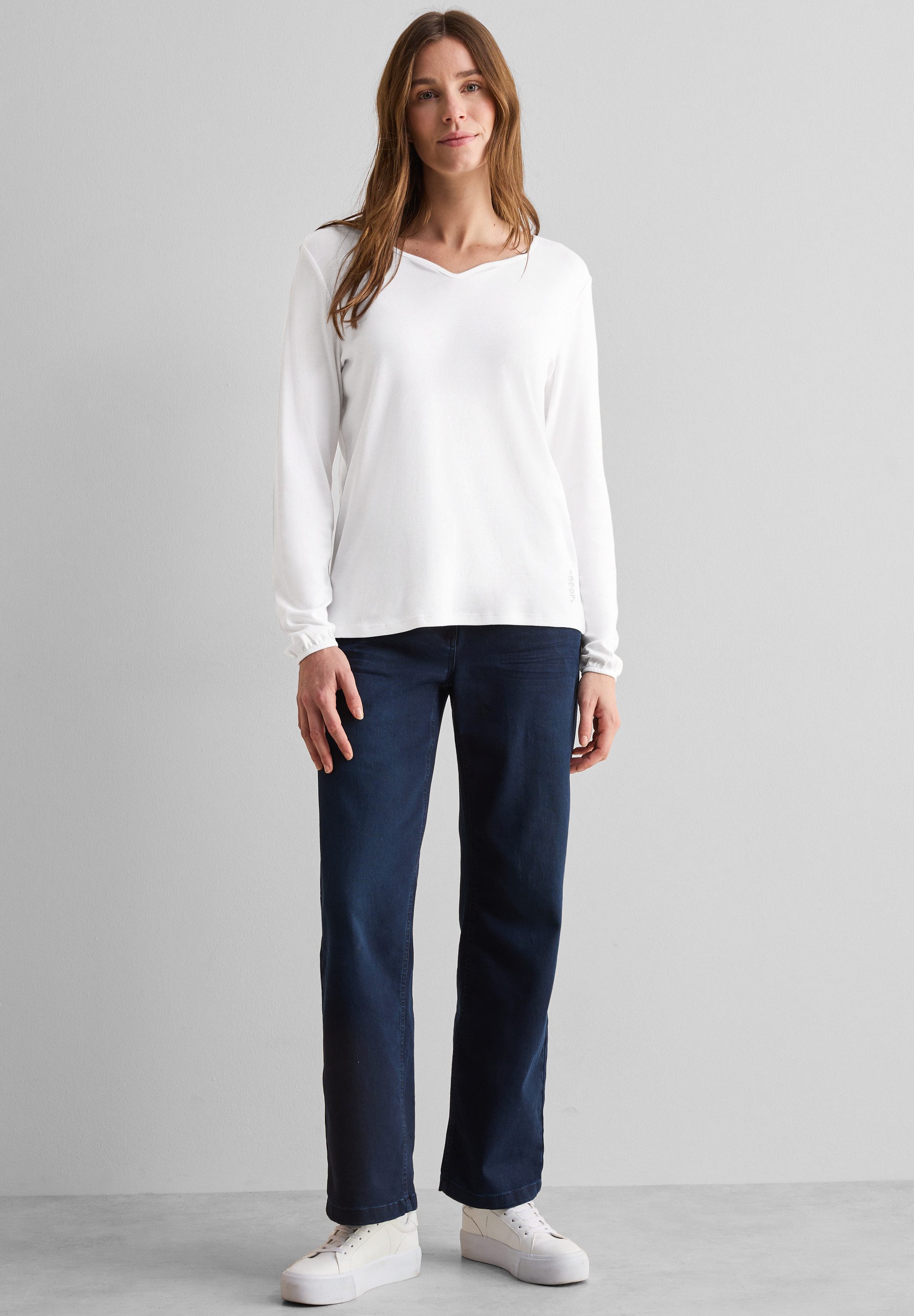 Cecil Langarmshirt, aus softem Materialmix günstig online kaufen