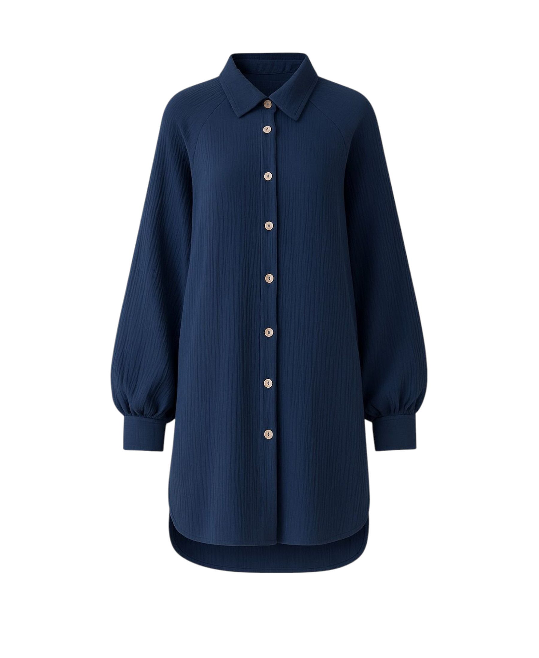 WENOR Hemdbluse Musselin Damen Oversize Hemd günstig online kaufen
