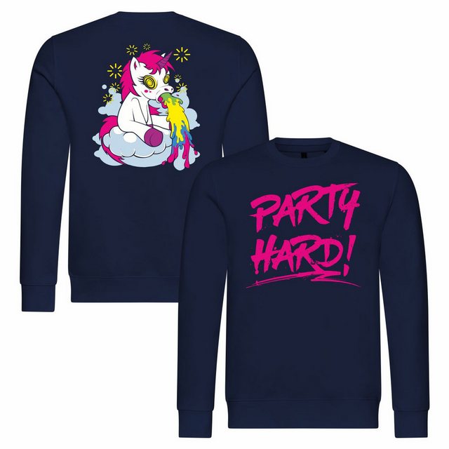 deinshirt Rundhalspullover Herren Sweatshirt PARTY Einhorn Mit Print Motiv, günstig online kaufen