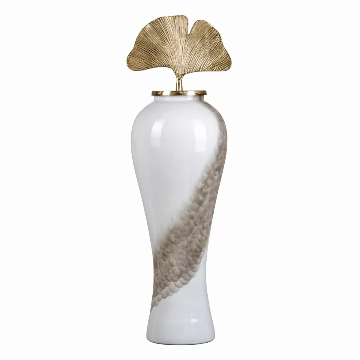 Vase 29 X 29 X 102 Cm Kristall Gold Metall Weiß günstig online kaufen