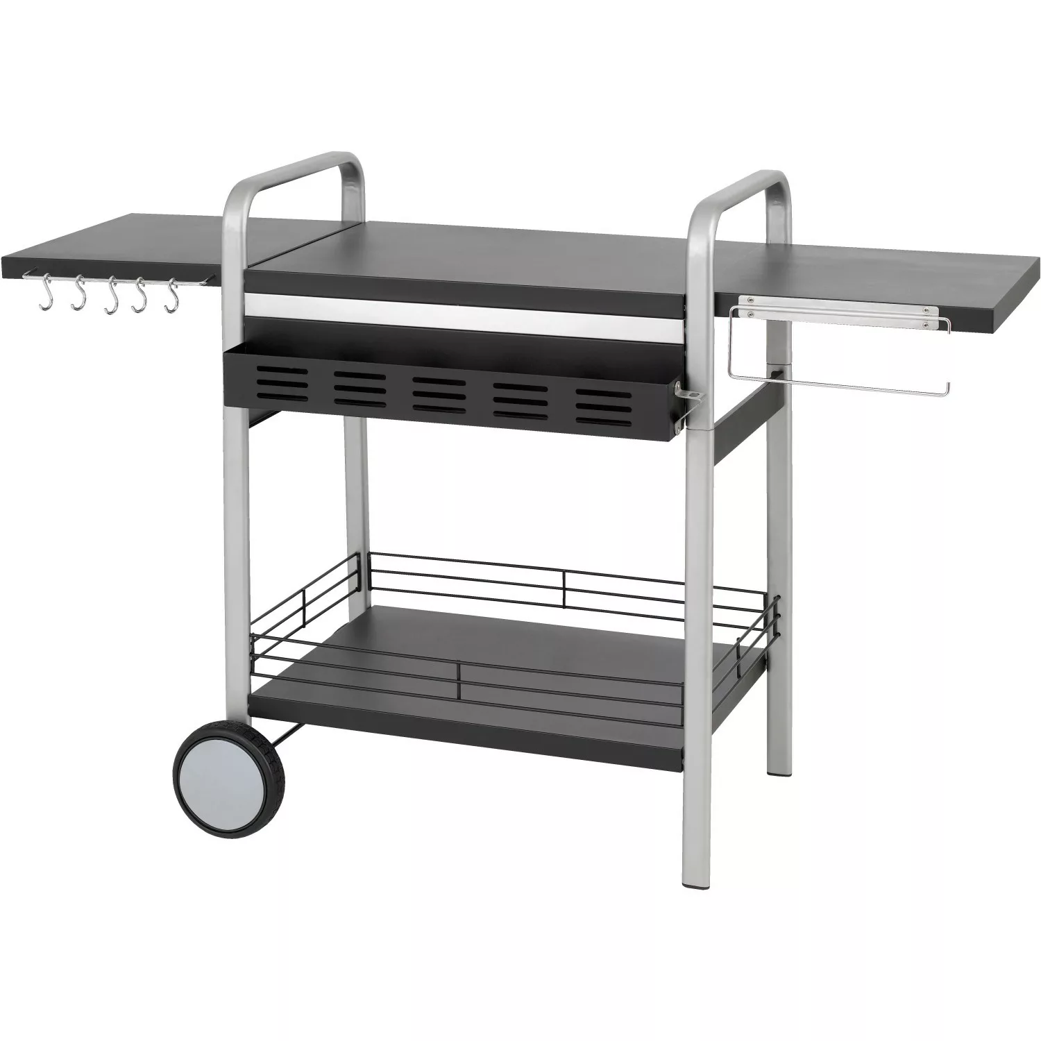 Tepro BBQ Tisch Schwarz-Silber 150,5 x 97,5 x 59,5 cm (BxHxT) günstig online kaufen