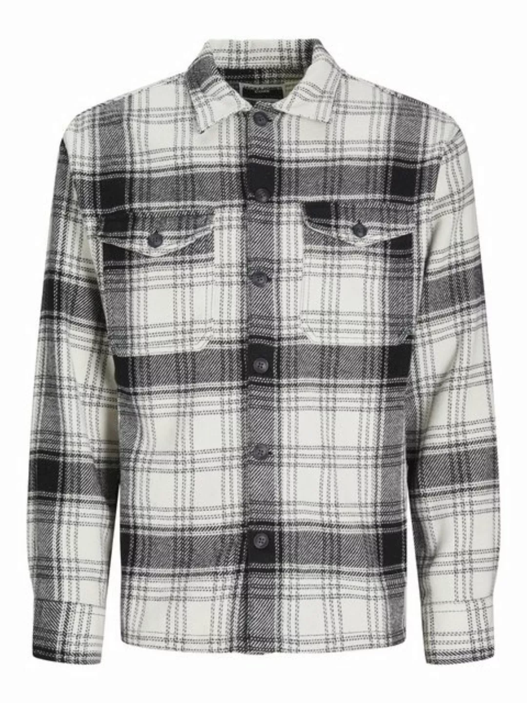 Jack & Jones Langarmhemd JCOEDDIE CHECK WOOL BLEND OVERSHIRT LS Overshirt F günstig online kaufen