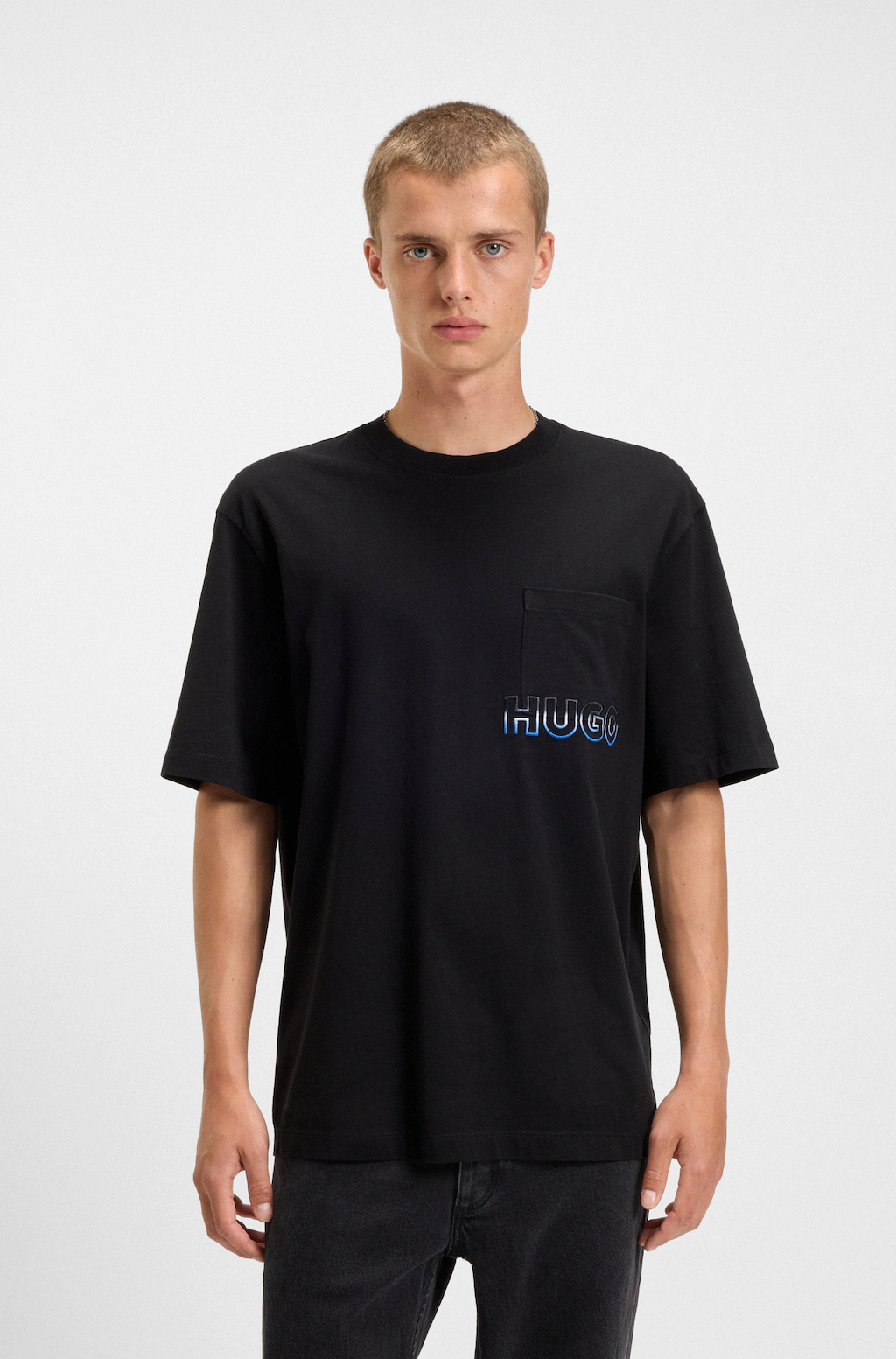 HUGO Blue T-Shirt "Nogoste", Rundhalsausschnitt, regular fit, Brusttasche günstig online kaufen