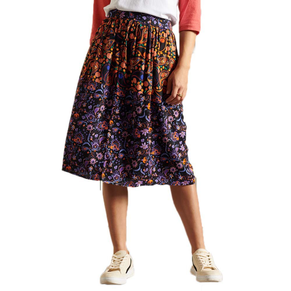 Superdry Woven Midi Rock XS Multi Paisley Print günstig online kaufen