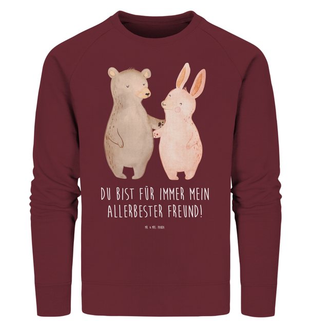 Mr. & Mrs. Panda Longpullover Größe M Bär und Hase Umarmen - Burgundy - Ges günstig online kaufen