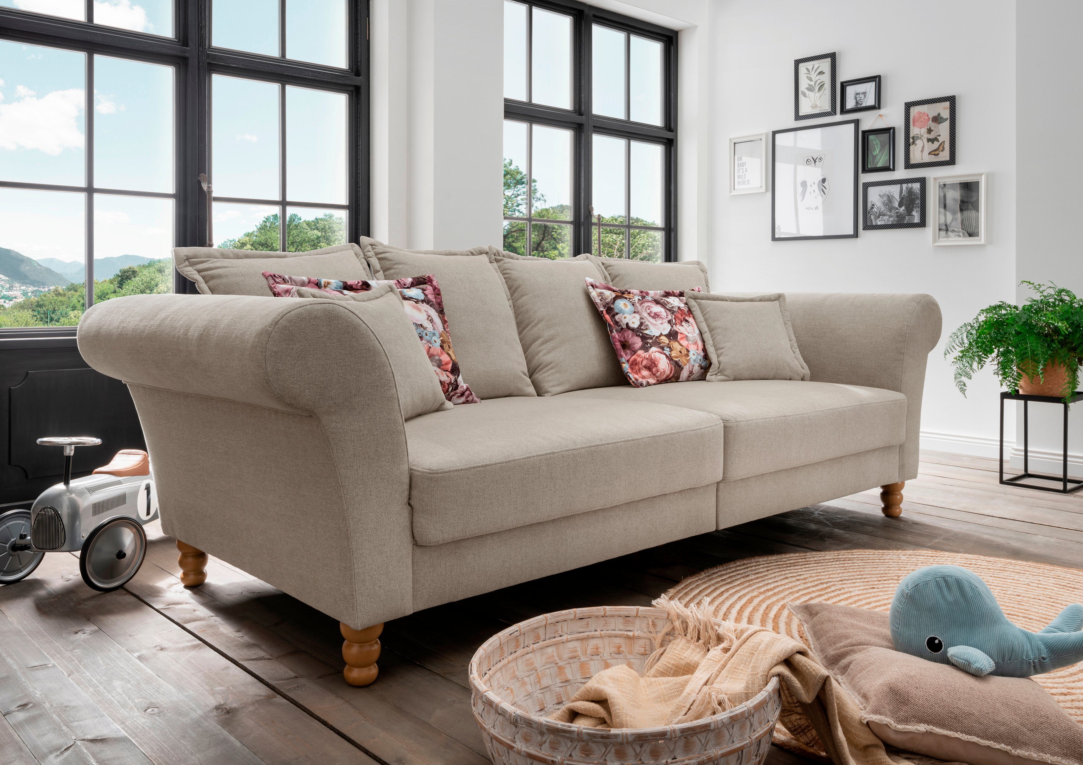 Home affaire Big-Sofa "Tassilo Mega Sofa mit viel Platz, bequem durch Kalts günstig online kaufen