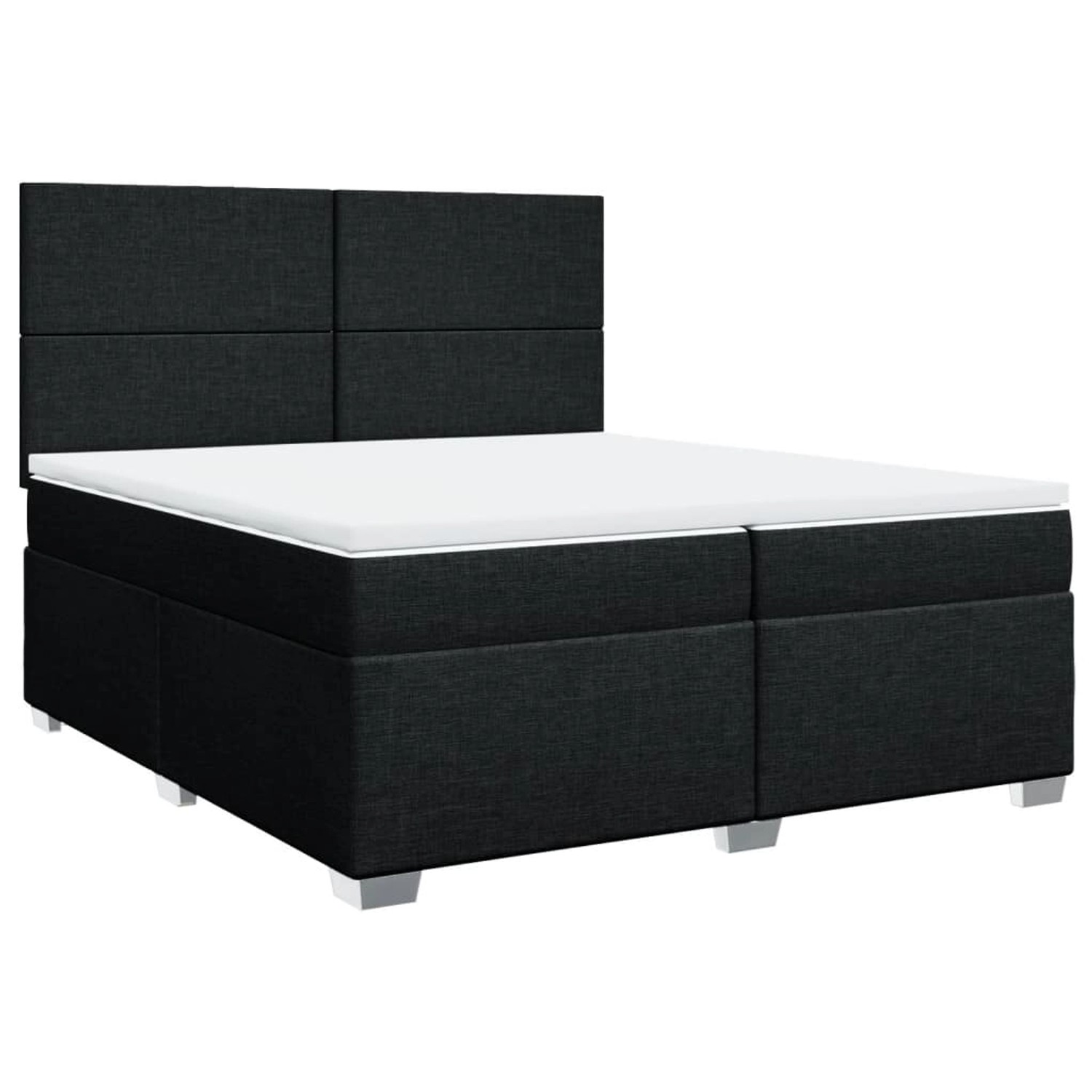 vidaXL Boxspringbett mit Matratze Schwarz 200x200 cm Stoff2098230 günstig online kaufen