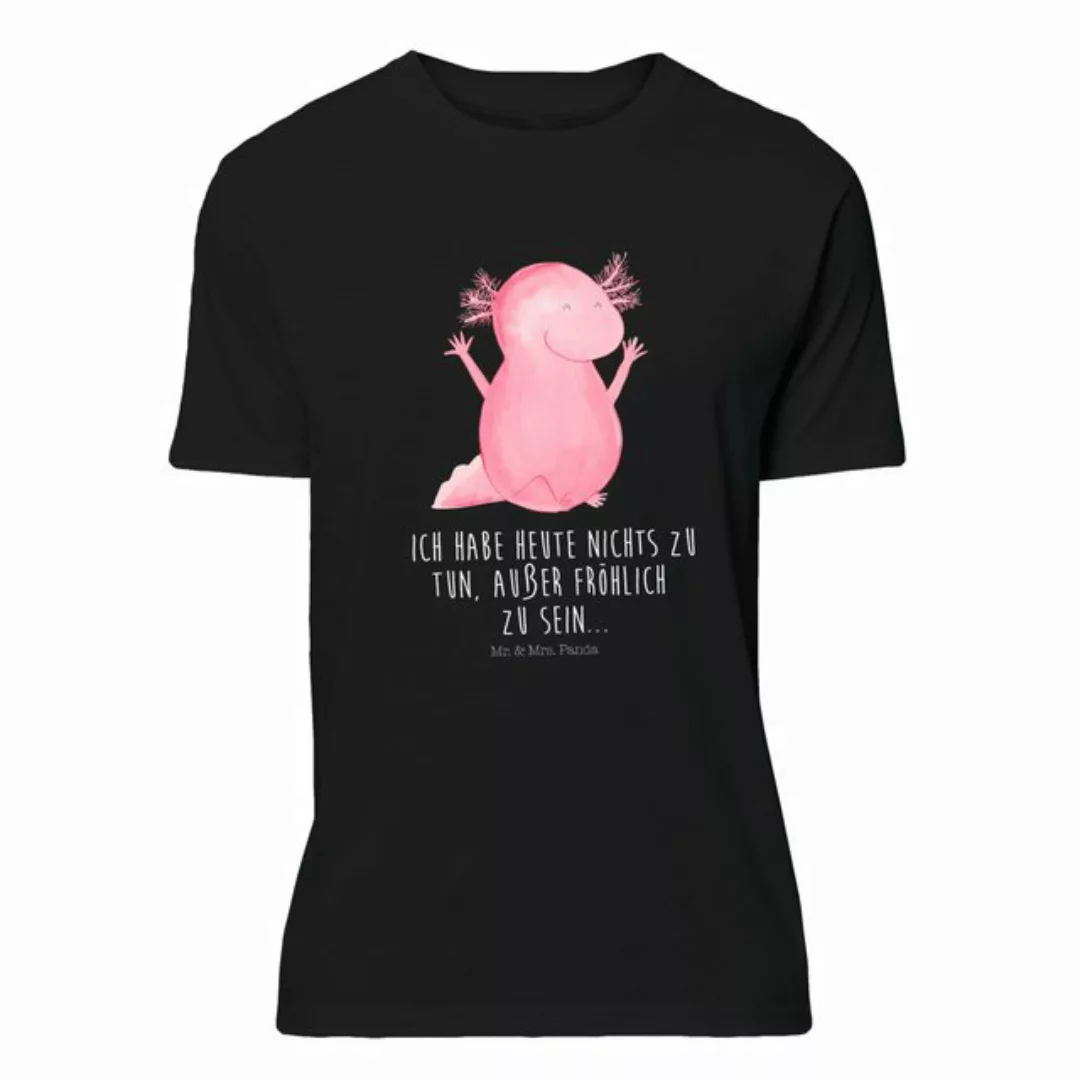 Mr. & Mrs. Panda T-Shirt Axolotl Hurra - Schwarz - Geschenk, Freude, Lurch, günstig online kaufen