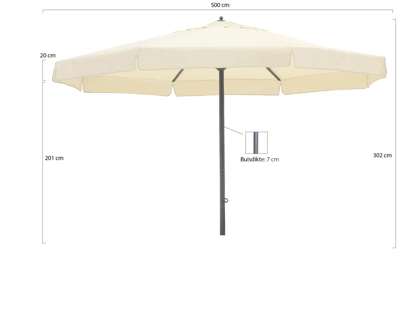 Shadowline Jamaica Sonnenschirm ø 500 cm günstig online kaufen