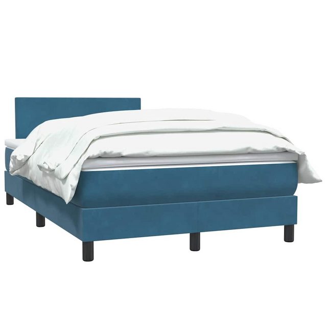 vidaXL Bett Boxspringbett mit Matratze Dunkelblau 120x210 cm Samt günstig online kaufen