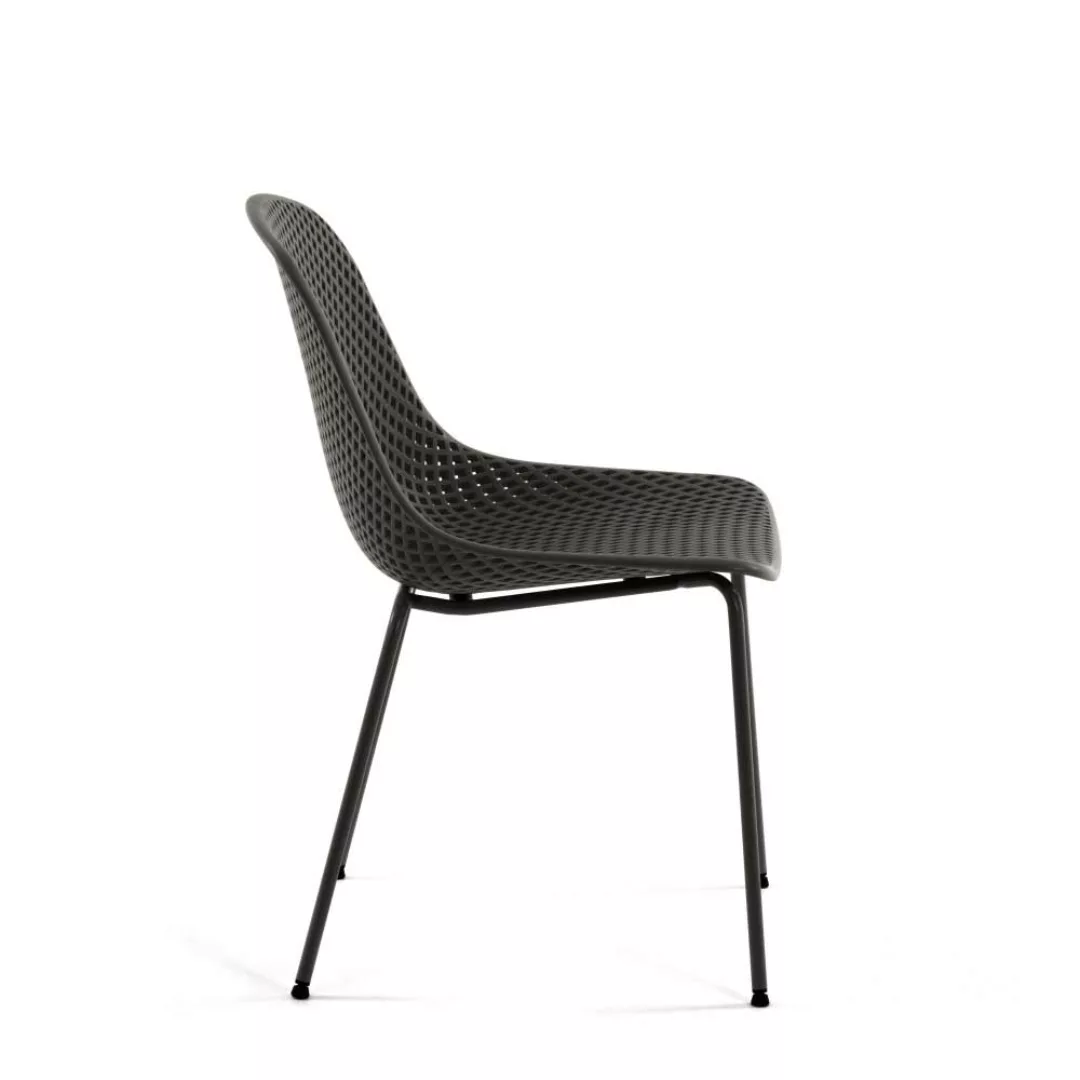 Stühle in Grau Kunststoff Skandi Design (4er Set) günstig online kaufen
