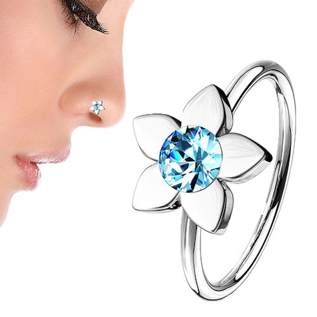 Taffstyle Nasenpiercing Piercing Biegbar Blume mit günstig online kaufen