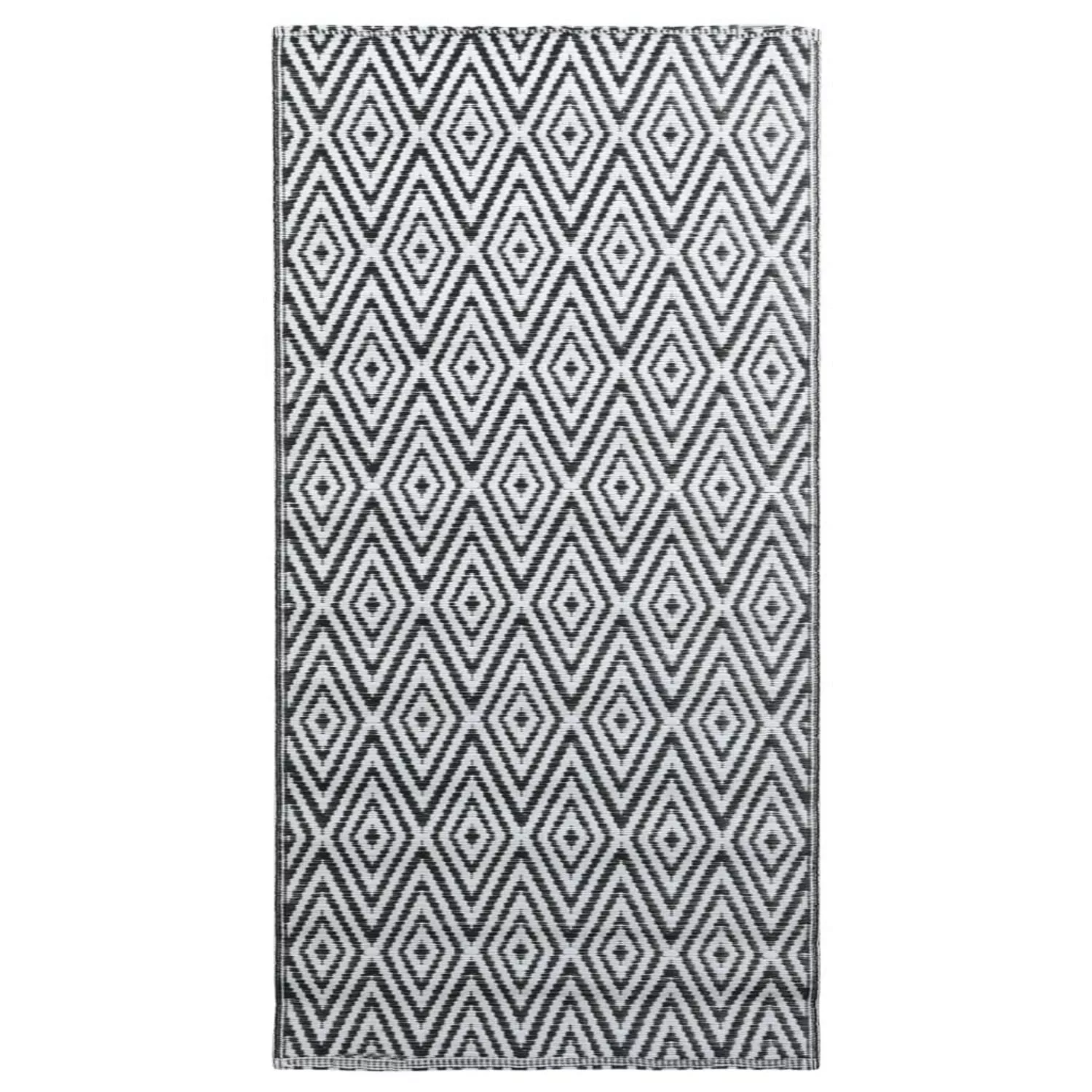 vidaXL Outdoorteppich Weiß Und Schwarz 160x230 Cm Pp 643950 günstig online kaufen