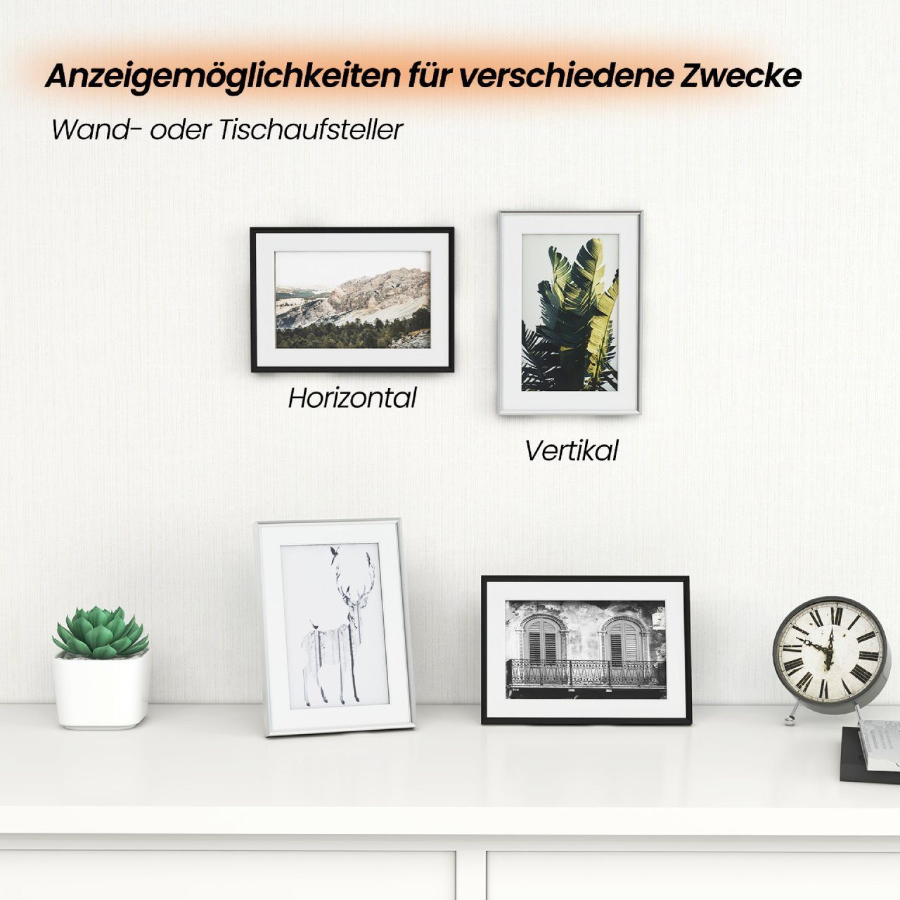 Woltu Bilderrahmen, (8 St), Fotorahmen Aluminium günstig online kaufen