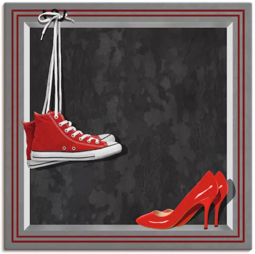 Artland Leinwandbild "Die roten Schuhe", Mode, (1 St.) günstig online kaufen