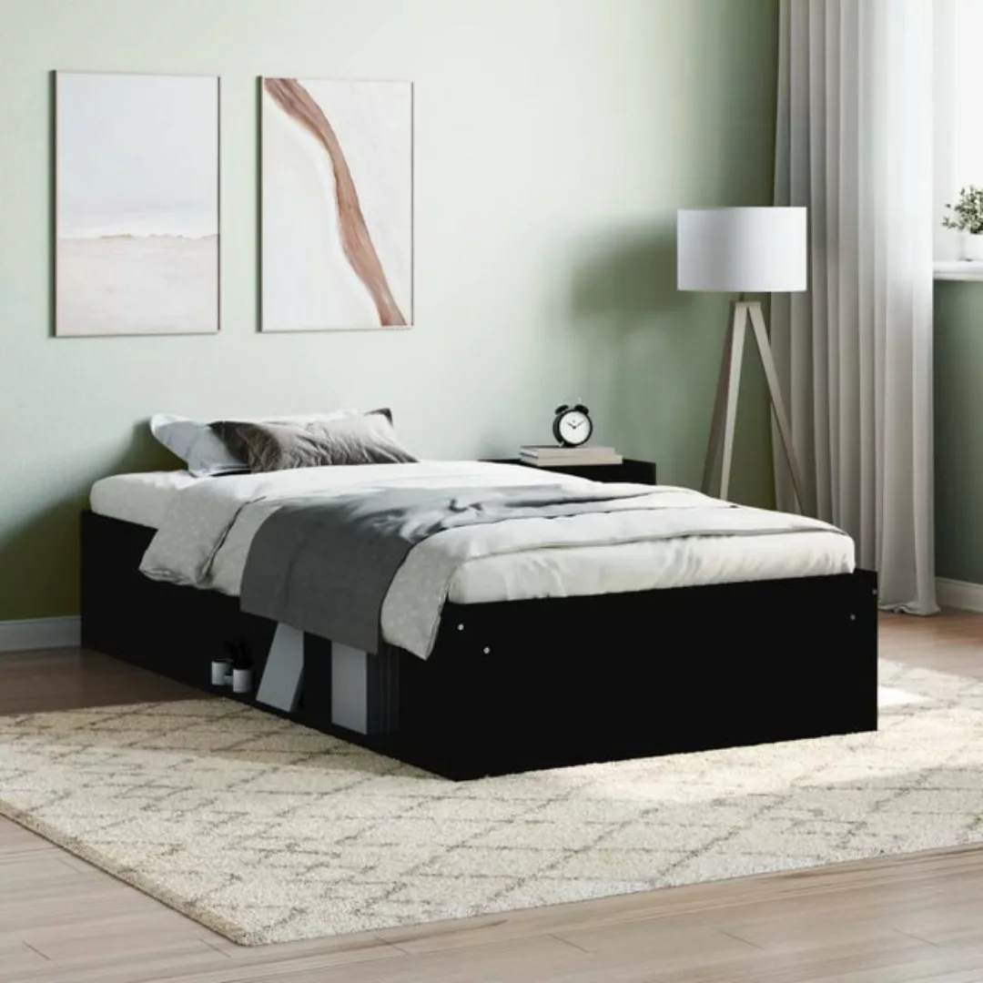 vidaXL Bett Bettgestell Schwarz 90x200 cm günstig online kaufen