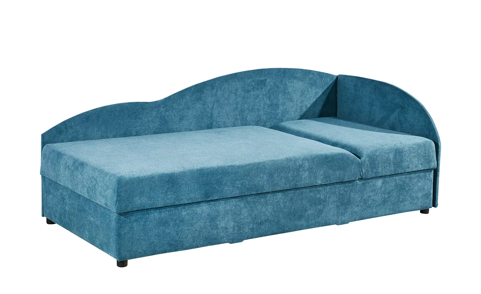 uno Polsterliege mit Bettkasten - blau - 95 cm - 75 cm - Betten > Einzelbet günstig online kaufen