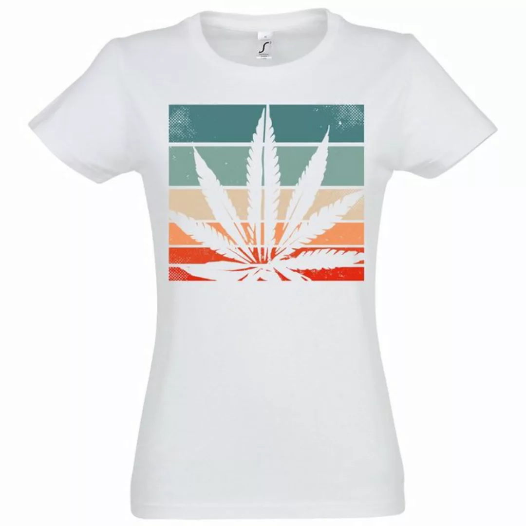 Youth Designz T-Shirt Retro Cannabis Damen T-Shirt mit modischem Frontprint günstig online kaufen