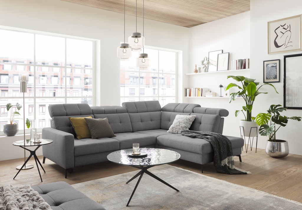 Musterring Ecksofa "MR 4615", mit Kopf- und Rückenverstellung, Metallfuß sc günstig online kaufen