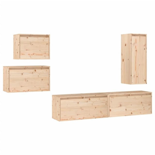 vidaXL TV-Schrank TV-Schränke 5 Stk. Massivholz Kiefer (5-St) günstig online kaufen