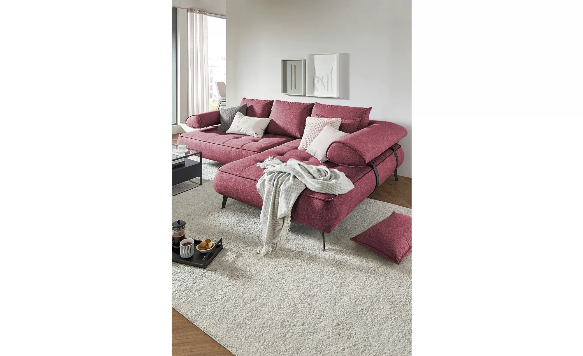 switch Ecksofa  Seledo ¦ rot ¦ Maße (cm): B: 284 H: 88 T: 193.0 Polstermöbe günstig online kaufen