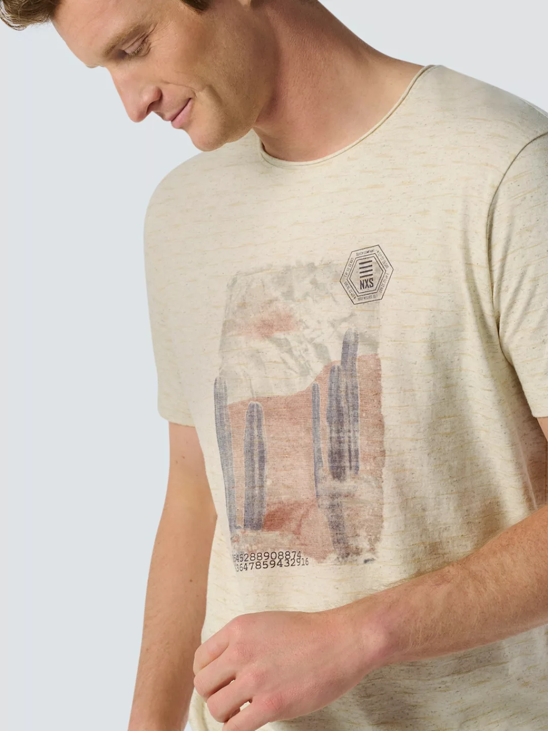 NO EXCESS T-Shirt T-Shirt Crewneck Slub Stripes With günstig online kaufen