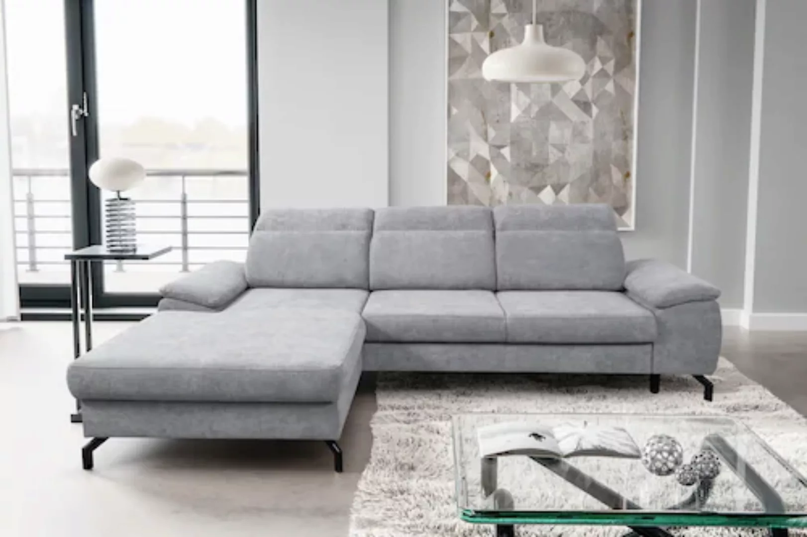 WERK2 Ecksofa Panama L-Form, Modernes Sofa mit Schlaffunktion, Bettkasten, günstig online kaufen