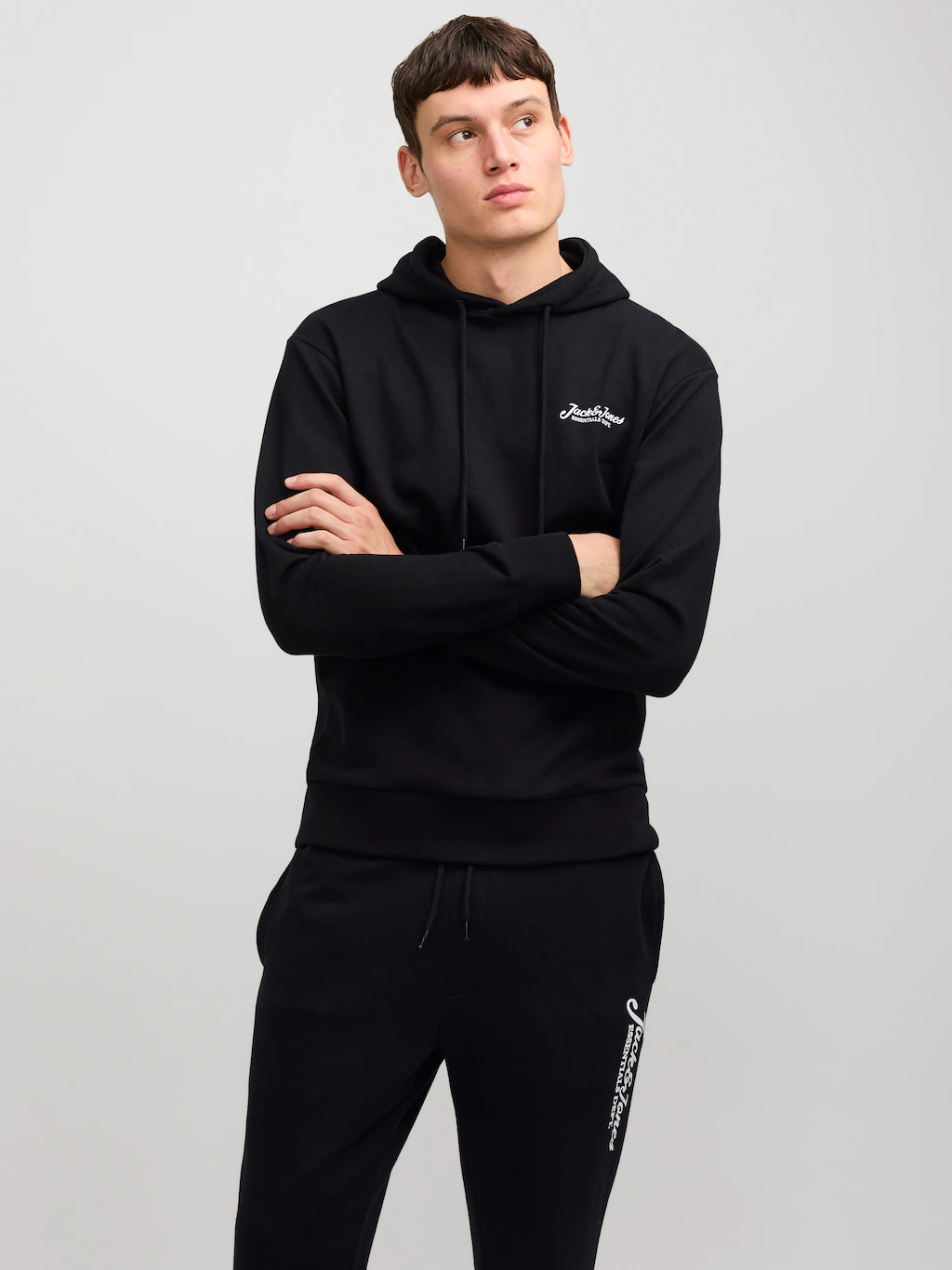 Jack & Jones Kapuzensweatshirt "JJBEAU – Sweater mit Logodruck, Slim Fit un günstig online kaufen