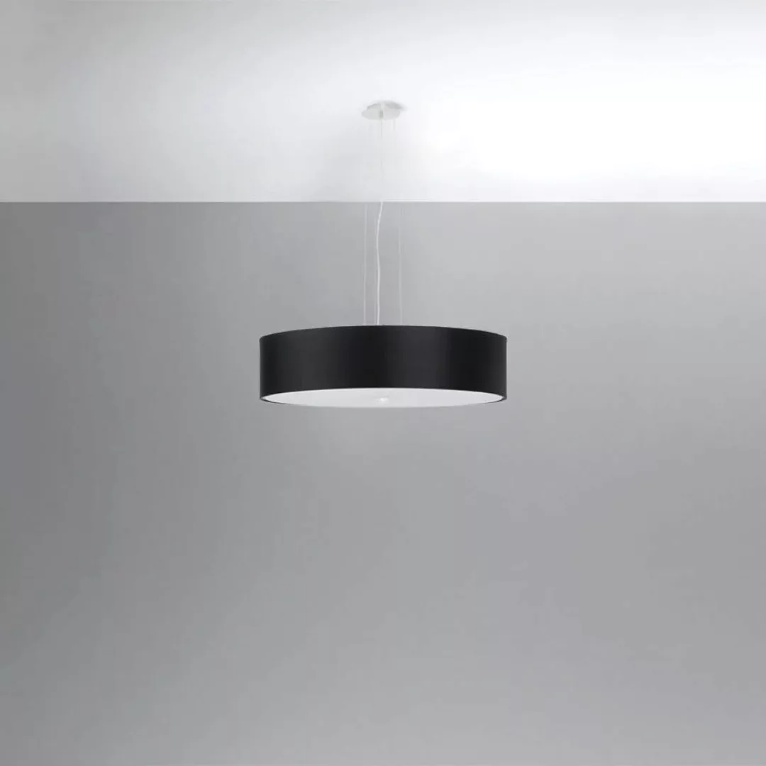 famlights | Pendelleuchte Sole in Schwarz E27 5-flammig 120x500mm günstig online kaufen