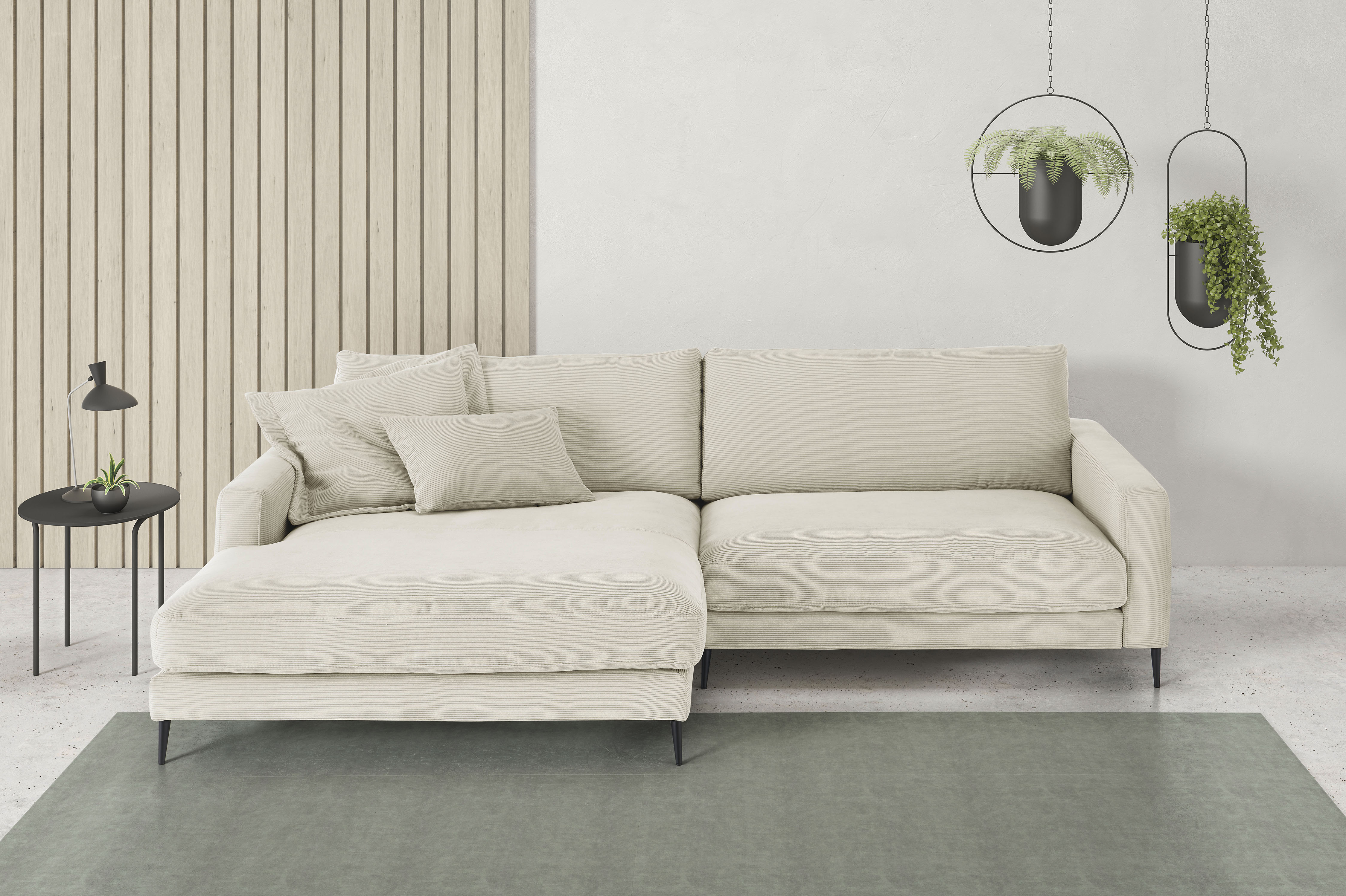 INOSIGN Ecksofa "Downtown, B/T/H: 272/190/84 cm L-Form", weicher Sitzkomfor günstig online kaufen