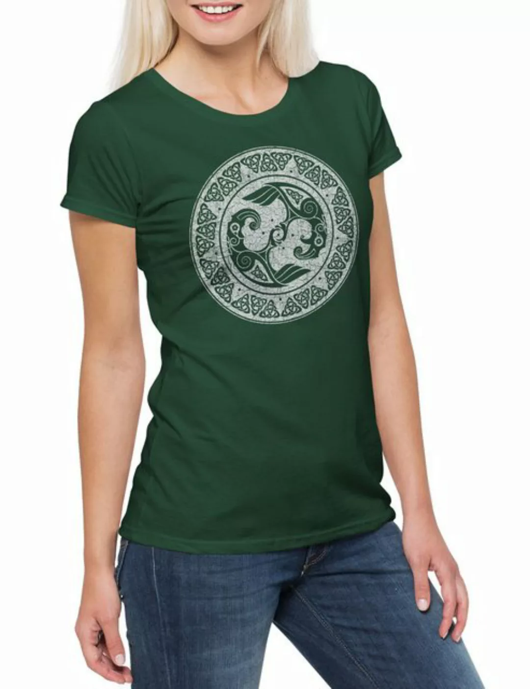 Urban Backwoods Print-Shirt Viking Shield II Damen T-Shirt Schild Knoten Wa günstig online kaufen