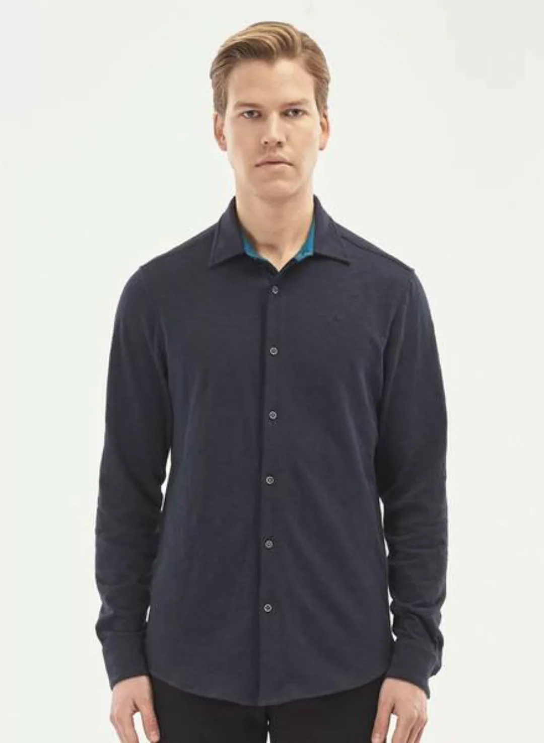 Langarm-hemd Aus Bio-baumwolle In Heavy Slub-jersey-qualität günstig online kaufen