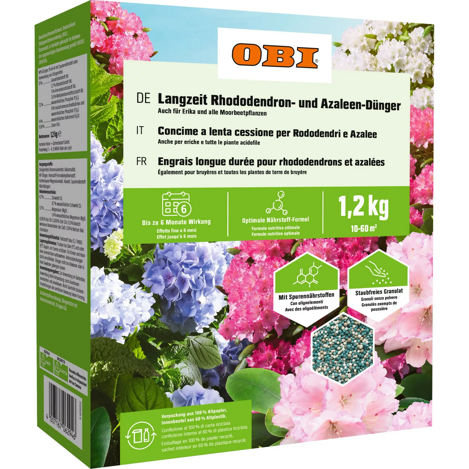 GROW by OBI Langzeit Rhododendron- und Azaleen-Dünger, 1,2 kg günstig online kaufen