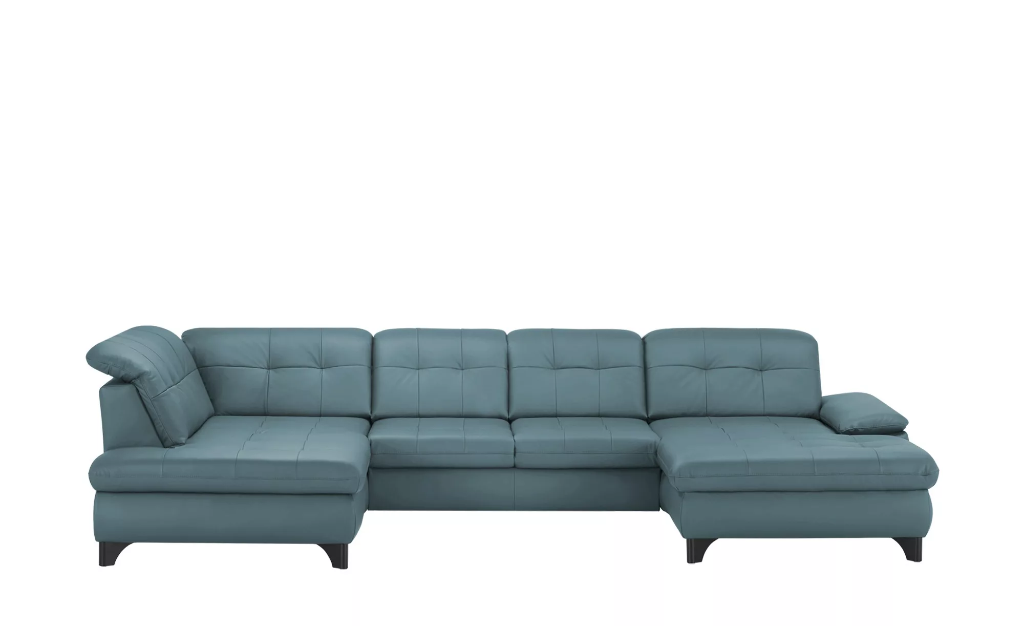 meinSofa Wohnlandschaft Leder  Jona - blau - 85 cm - Polstermöbel > Sofas > günstig online kaufen