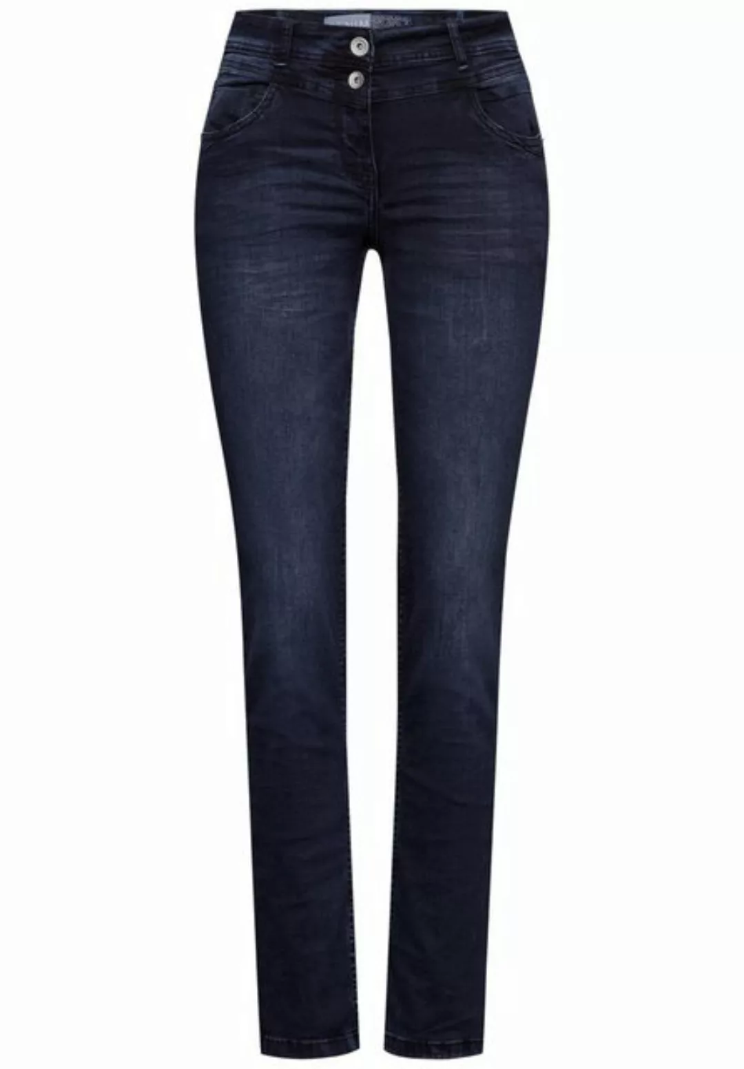 Cecil Dehnbund-Hose Style NOS Scarlett Blue Black günstig online kaufen