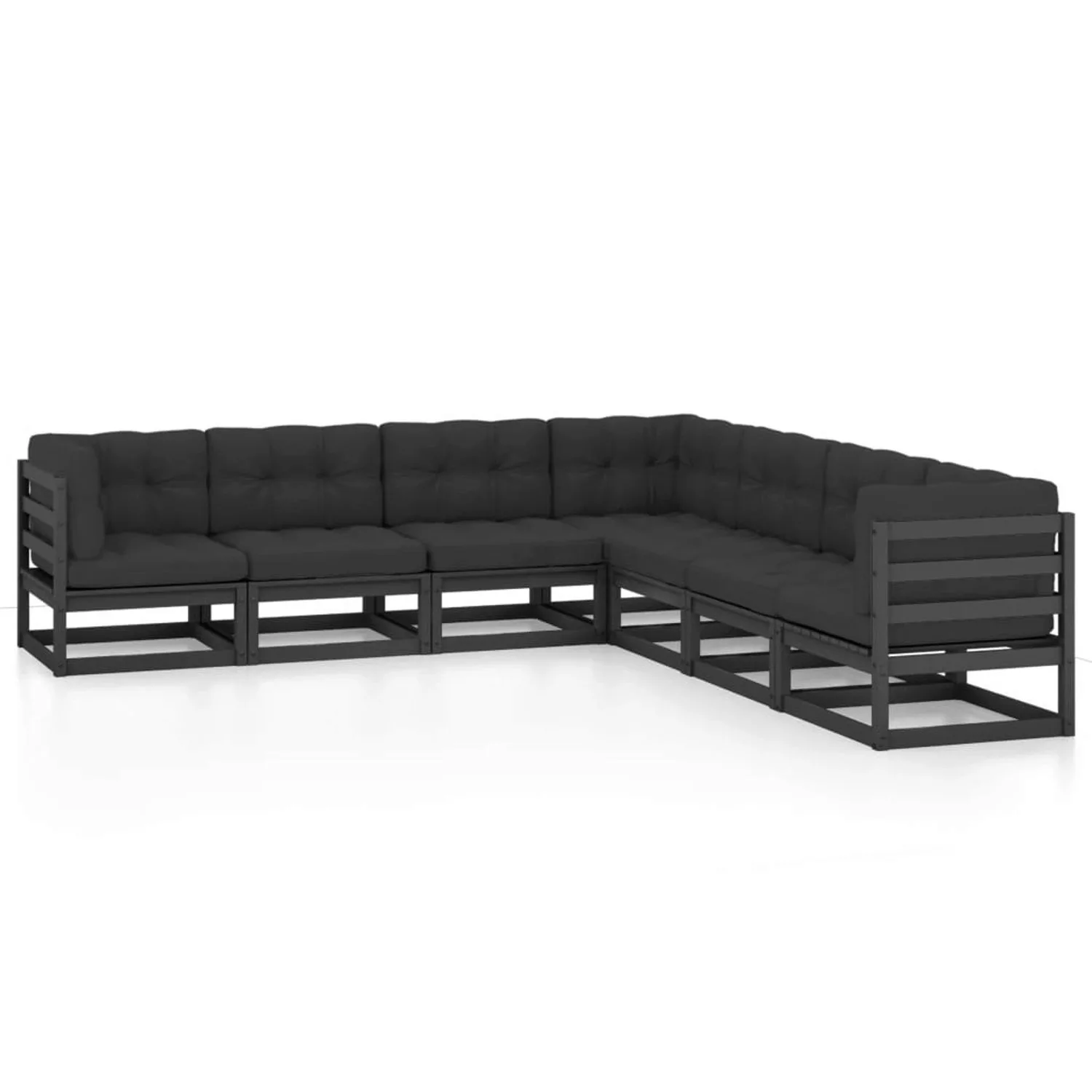 7-tlg. Garten-lounge-set Mit Kissen Massivholz Kiefer günstig online kaufen