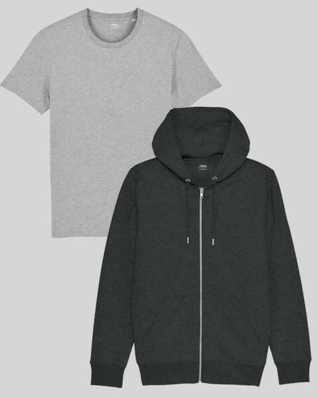 Kombi Set Aus Hoodie Jacke Und Basic T-shirt günstig online kaufen