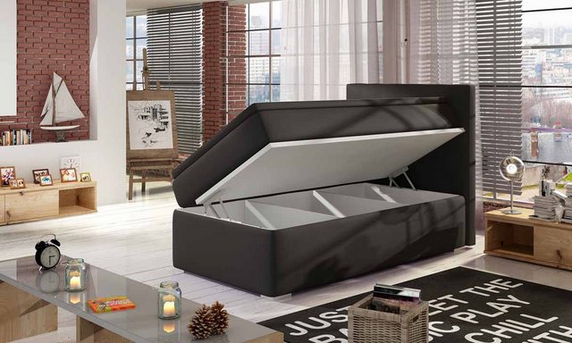 Luxusbetten24 Boxspringbett Relio 90x200, mit Stauraum günstig online kaufen