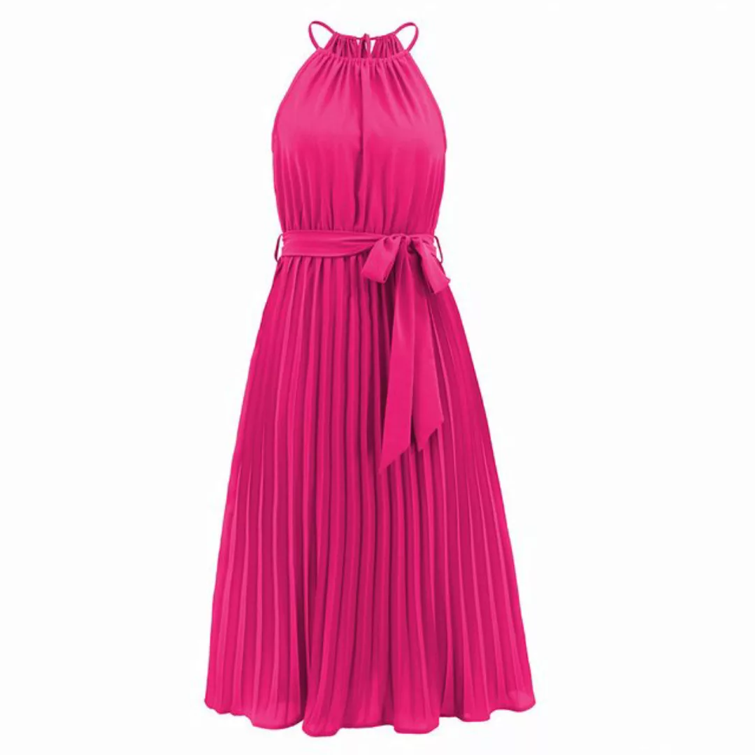 Orient Phoenix Dirndl A-Linie Cocktail Plissee Kleid Damen Ärmelloses Neckh günstig online kaufen