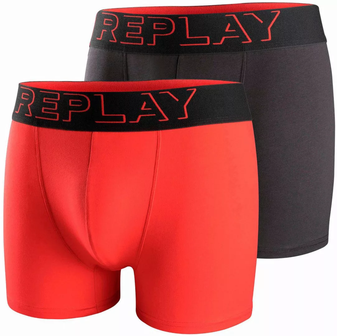 Replay Boxershorts "BOXER Style 2 T/C Cuff 3D logo 2pcs Box", (Packung, 2er günstig online kaufen