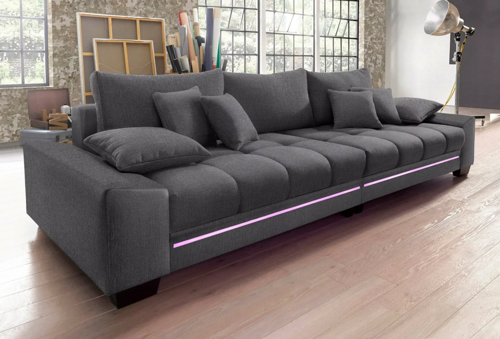 INOSIGN Big-Sofa Nikita II, mit RGB-LED Beleuchtung, Kaltschaumpolsterung b günstig online kaufen