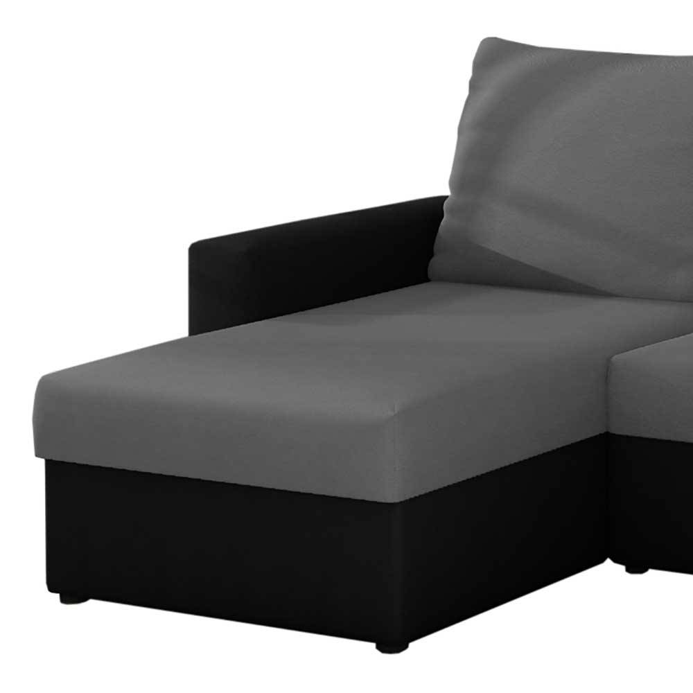 Sofa Schlafsofa in Grau und Schwarz günstig online kaufen