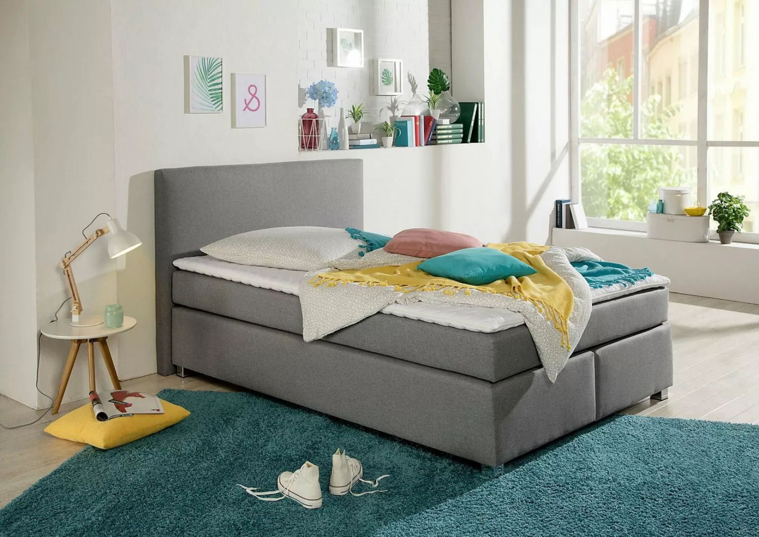 INOSIGN Boxspringbett »Eliana«, inkl. Topper, in 4 Breiten, 3 Matratzenarte günstig online kaufen