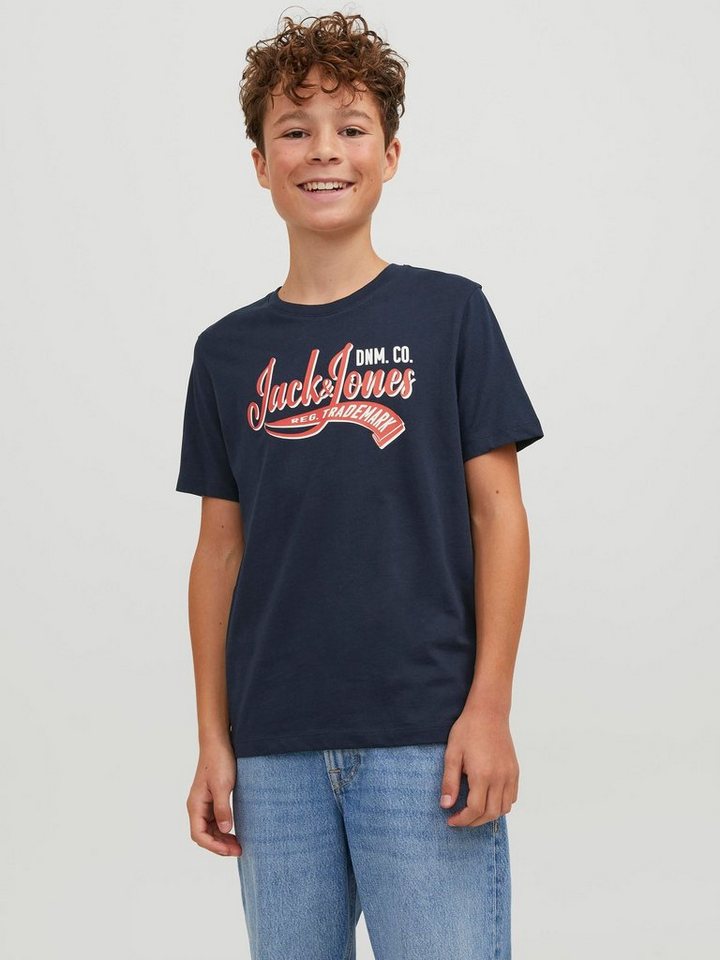 Jack & Jones Junior Rundhalsshirt JJELOGO TEE SS NECK 2 COL AW23 NOOS JNR günstig online kaufen